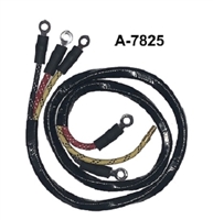 WWII JEEP PARTS, HEAD LAMP WIRING HARNESS, A-7825 GPW-14425-B WIRE TAPED MB GPW  ARMY JEEP PARTS
