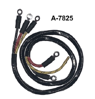 WWII JEEP PARTS, HEAD LAMP WIRING HARNESS, A-7825 GPW-14425-B WIRE TAPED MB GPW  ARMY JEEP PARTS