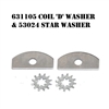 WWII JEEP, WWII JEEP BOND STRAP COIL D WASHERS 631105 STAR WASHER 53024