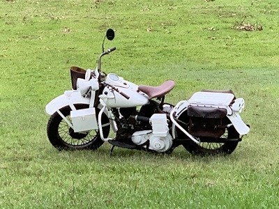 HARLEY DAVIDSON WLA 52 MOTORCYCLE WHITE MILITARY POLICE GERMANY