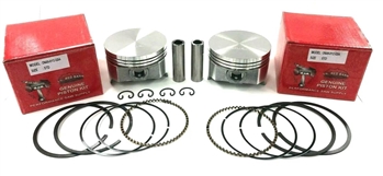 TWO PISTON & RINGS FITS ONAN ENGINES STD BORE B43 B48 P216 P218 P220 # 0112-0264