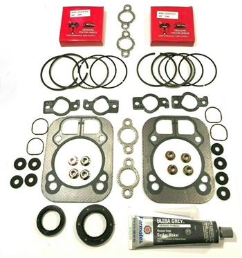 OVERHAUL KIT FITS KOHLER, PISTON RINGS 1.5MM, GASKETS & SEALS CH25, CV25, CH26