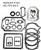 COMPLETE GASKET SET WITH CRANK SEALS FITS K341, 16HP ENGINES, PART # 45-755-04-S