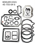 COMPLETE GASKET SET WITH CRANK SEALS FITS K341, 16HP ENGINES, PART # 45-755-04-S