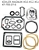 COMPLETE GASKET SET WITH CRANK SEALS FITS M10, M12, M14 ENGINES # 47-755-27-S