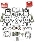 .010" OVERSIZE ENGINE REBUILD KIT FITS KOHLER KT17 M18 MV18 MV16 M18EP GENERATOR GASKET SET, PISTONS & RINGS, STD