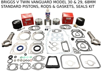 ENGINE OVERHAUL KIT FITS BRIGGS & STRATTON VANGUARD ENGINE PISTONS RODS GASKETS MODEL 30-29