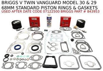 ENGINE REFRESH KIT FITS BRIGGS VANGUARD STD 843953 PISTON RINGS MODEL 30 & 29