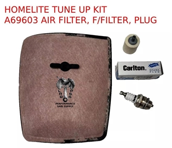 HOMELITE C5, C7, C9, C51, C52, C71, C72, C91 1050 AIR FILTER FUEL FILTER & PLUG