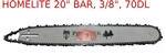 HOMELITE, 20" BAR & CHAIN COMBO, 3/8" 70DL, NEW