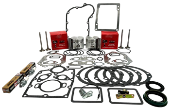.040" OVERSIZE PISTONS OVERHAUL KIT FITS KOHLER K582, 23 HP, PISTONS, VALVES, GASKET SET