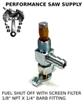 FUEL TANK FITTING & SHUT OFF VALVE 1/8" NPT FITS CUB CADET BRIGGS KOHLER GRAVELY