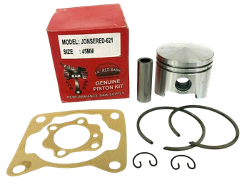 NEW JONSERED 621 PISTON 45MM WITH CYLINDER & INTAKE GASKET PART # 504411600