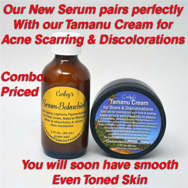 for Acne Scars- Serum (Bakuchiol) & Tamanu Combo