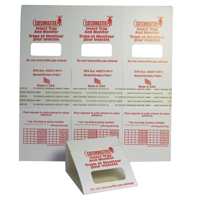 Catchmaster 100i Insect Traps and Monitors - these seemingly simple devices are more important than ever. Catchmaster monitors are pre-baited wth food grade molasses and have an adhesive backing for placement anywhere. Even upside-down.