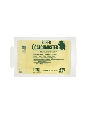 CatchMaster Super Glue Board - Unscented - has a total of 6 pounds of glue per box. This is more glue per board for more holding power, this is the most glue per board for the 72mb series.