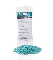 Bell Labs - CONTRAC Rodenticide, with the active ingredient, Bromadiolone, is a fresh tasting, highly compressed pelleted bait that holds up well, particularly in adverse or moist conditions. It is excellent for clean-out and maintenanece.