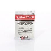 Liqua-Tox II - a concentrate for preparing liquid baits to kill Norway Rats, Roof Rats and House Mice. Contains the sodium salt of the multiple-feeding anticoagulant Diphacinone.