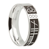 Sterling Silver Wide Ogham Celtic Wedding Ring 7.2mm