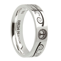 Sterling Silver "Tree of Life" Celtic Wedding Ring 7.2mm