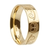 14k Yellow Gold Wide Tree of Life Celtic Wedding Ring 7.2mm