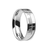 Sterling Silver Wide Ogham Celtic Wedding Ring 7.2mm