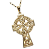 10k Yellow Gold Large 2 Sided Celtic Cross 33mm