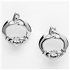 Sterling Silver Round Trinity Knot Claddagh Earrings