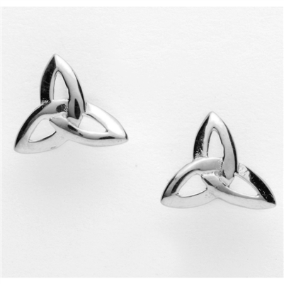 Sterling Silver Trinity Knot Celtic Stud Earrings