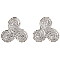 Sterling Silver Small Celtic Spirals Stud Earrings