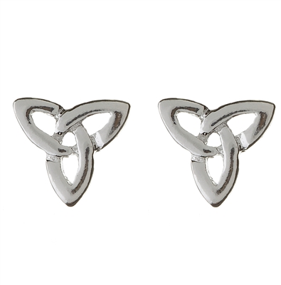 Sterling Silver Small Trinity Knot Celtic Stud Earrings