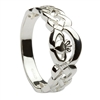 Sterling Silver Ladies Nua Celtic Claddagh Ring 8.6mm