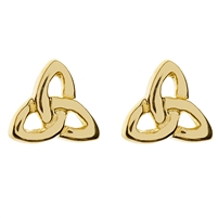 10k Yellow Gold Small Trinity Knot Celtic Stud Earrings