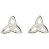 10k White Gold Trinity Knot Celtic Stud Earrings