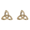 10k Yellow Gold Trinity Knot Celtic Stud Earrings
