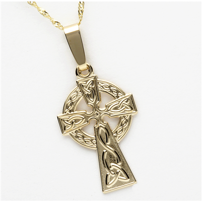 10k Yellow Gold Small Celtic Cross 20mm