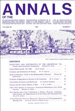 Annals of the Missouri Botanical Garden 68(1): Evolution and Systematics of the Gramineae, 26th Annual Systematics Symposium