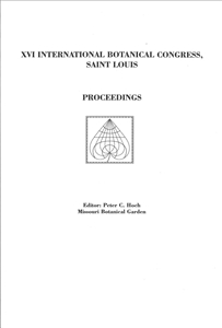 International Botanical Congress, Saint Louis (XVI), Proceedings