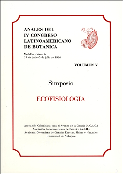 Anales del IV Congreso Latinoamericano de Botanica