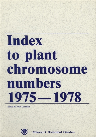 Index to Plant Chromosome Numbers, 1975-1978