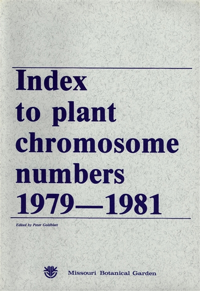 Index to Plant Chromosome Numbers, 1979-1981