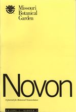NOVON 01(1), A Journal for Botanical Nomenclature