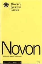 NOVON 01(2), A Journal for Botanical Nomenclature
