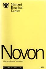 NOVON 01(3), A Journal for Botanical Nomenclature