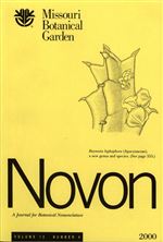NOVON 10(4), A Journal for Botanical Nomenclature