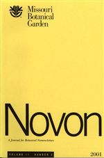 NOVON 11(2), A Journal for Botanical Nomenclature