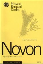 NOVON 12(2), A Journal for Botanical Nomenclature
