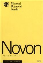 NOVON 12(4), A Journal for Botanical Nomenclature