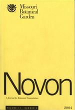 NOVON 14(2), A Journal for Botanical Nomenclature
