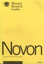 NOVON 14(4), A Journal for Botanical Nomenclature
